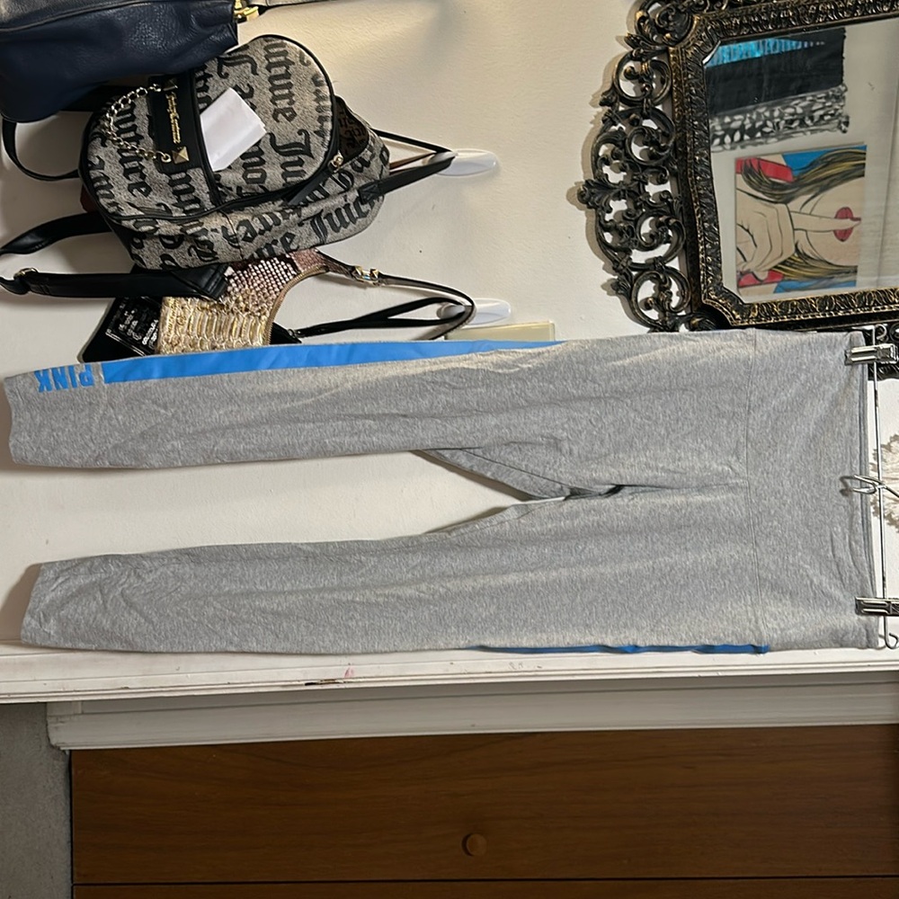 Victoria’s Secret PINK high wasted leggings grey and blue